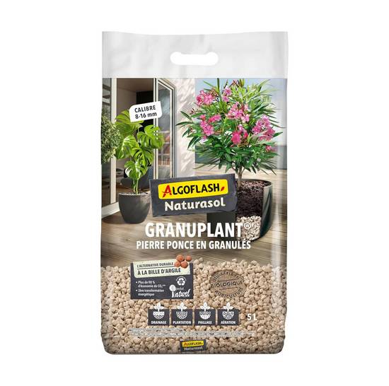 Algoflash Granuplant – Granulés de drainage 100% naturels en pierre ponce